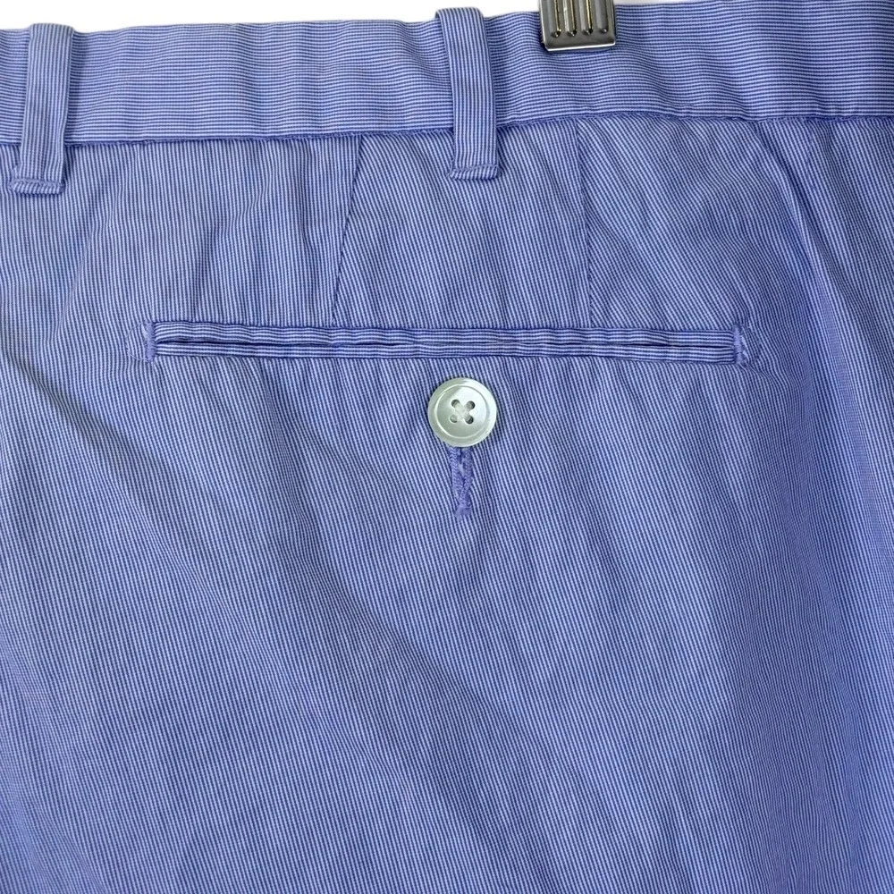 Polo Ralph Lauren Shorts Men 38 Blue Micro Stripe Slim GI Fit Cotton Golf Preppy